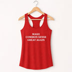 Political Tank Top, Make Common Sense Great Again Shirt, Funny Womens Tank, Racerback Workout Tank, Protest Tank