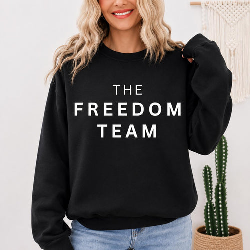 Eco Friendly Sweatshirt, Organic Cotton Crewneck, Sustainable Streetwear Pullover, Freedom Sweatshirt, Gift for Her