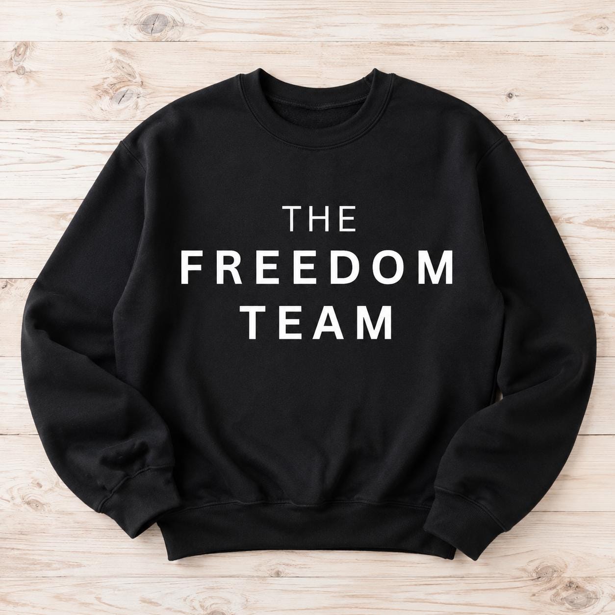 Eco Friendly Sweatshirt, Organic Cotton Crewneck, Sustainable Streetwear Pullover, Freedom Sweatshirt, Gift for Her