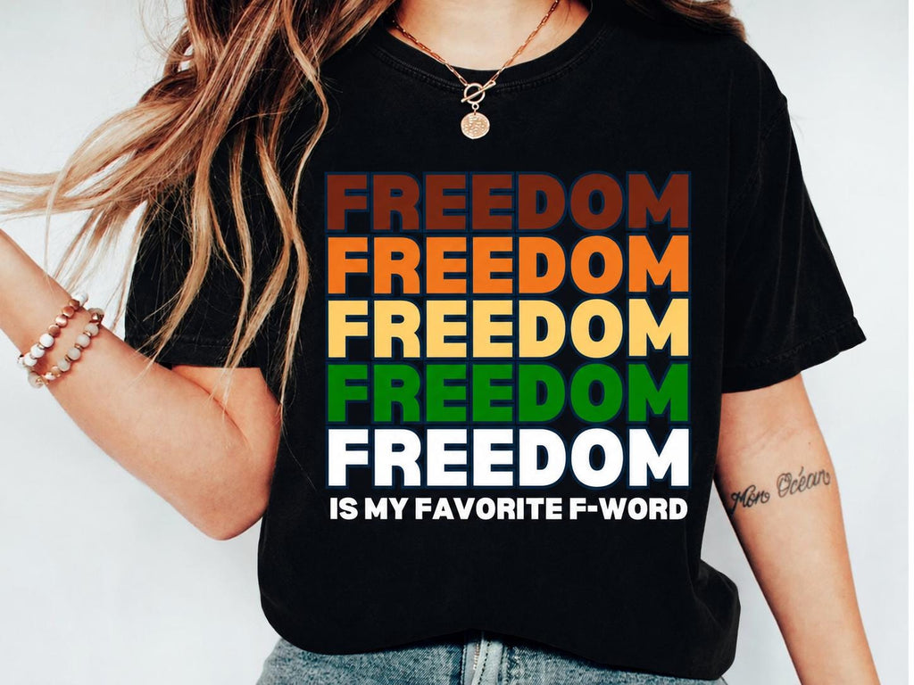 Rainbow Freedom Shirt, Colorful Graphic Tee, Inspirational T Shirt, Positive Message Shirt, Self Expression Gift