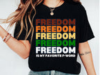 Rainbow Freedom Shirt, Colorful Graphic Tee, Inspirational T Shirt, Positive Message Shirt, Self Expression Gift