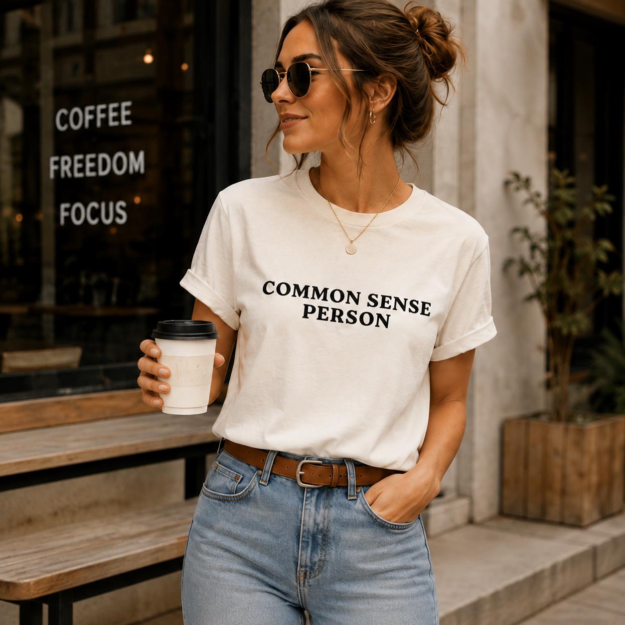 Common Sense Person T Shirt, Funny Political Statement Tee, Unisex Soft Cotton Shirt, Gift for Free Thinkers, Freedom Tee, Gift for Dad