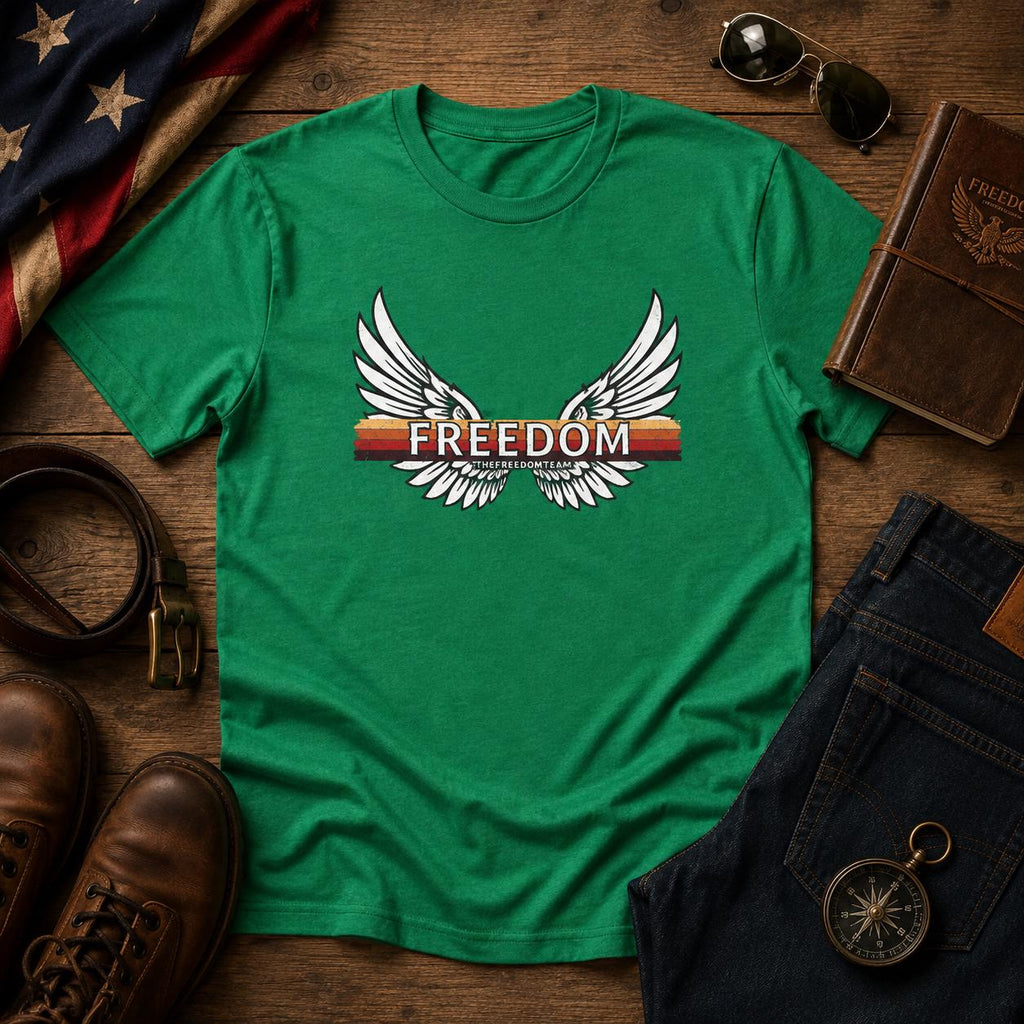 Freedom Wings T Shirt, Winged Liberty Graphic Tee, Unisex Cotton Shirt, Patriotic Gift, Freedom Shirt, Patriotic T-Shirt