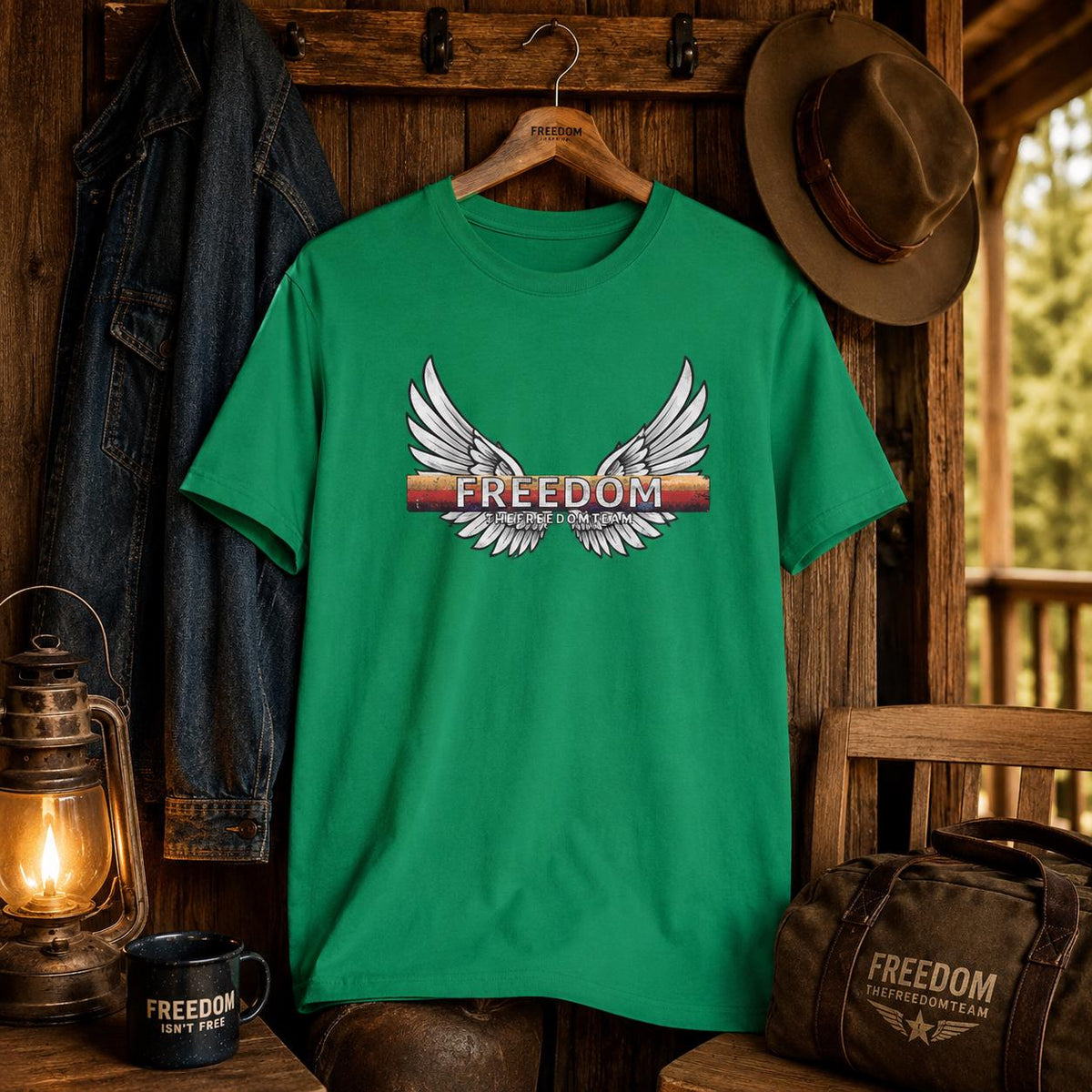 Freedom Wings T Shirt, Winged Liberty Graphic Tee, Unisex Cotton Shirt, Patriotic Gift, Freedom Shirt, Patriotic T-Shirt