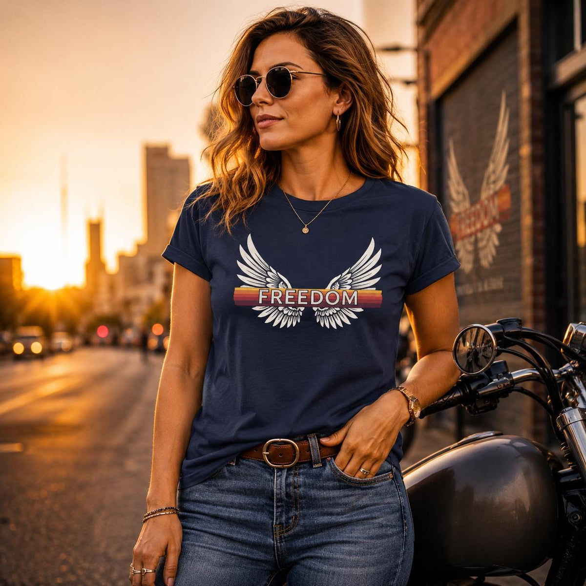 Freedom Wings T Shirt, Winged Liberty Graphic Tee, Unisex Cotton Shirt, Patriotic Gift, Freedom Shirt, Patriotic T-Shirt