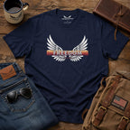 Freedom Wings T Shirt, Winged Liberty Graphic Tee, Unisex Cotton Shirt, Patriotic Gift, Freedom Shirt, Patriotic T-Shirt