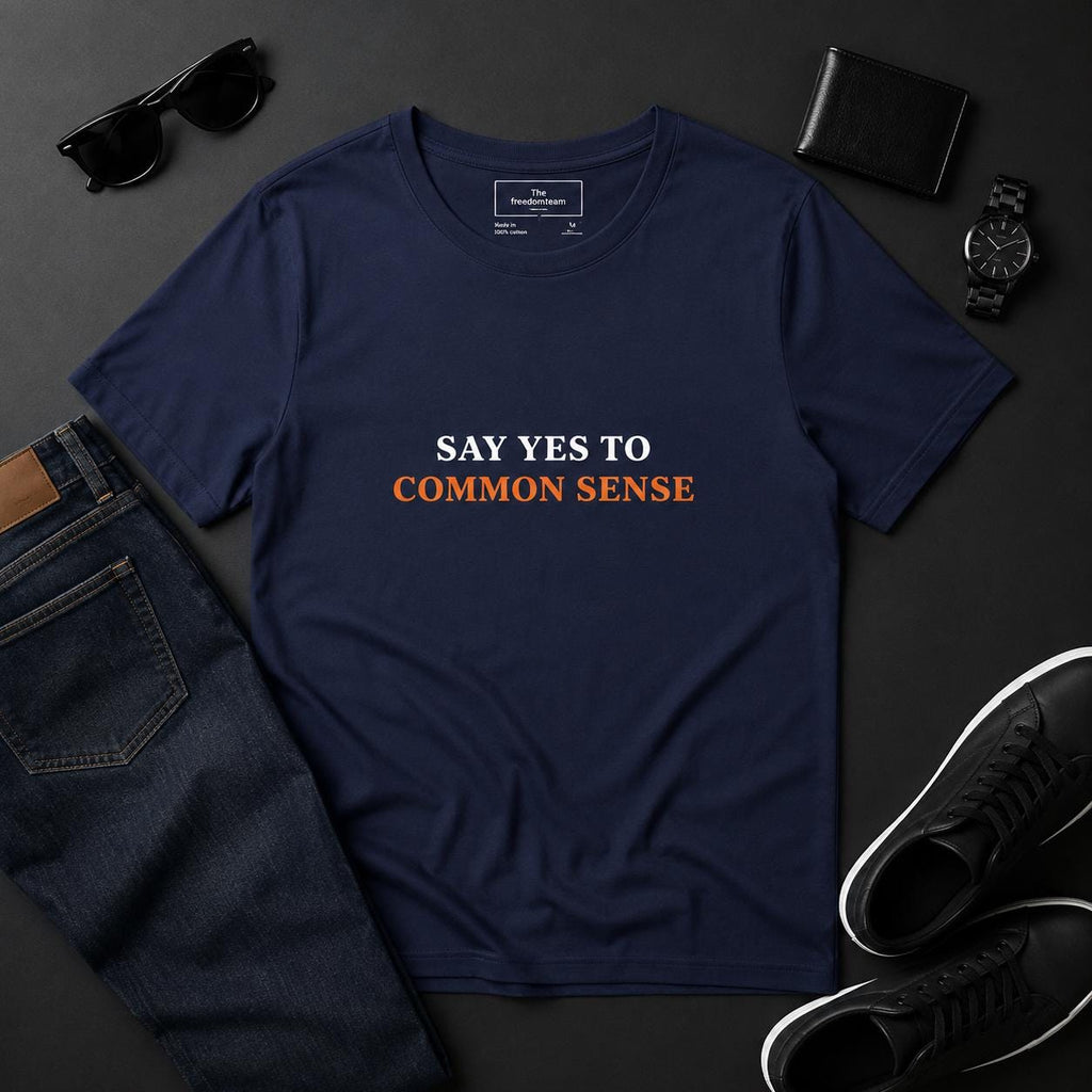 Common Sense T-Shirt, Minimalist Political Shirt, Free Thinker Tee, Patriot Shirt, Funny Gift for Dad