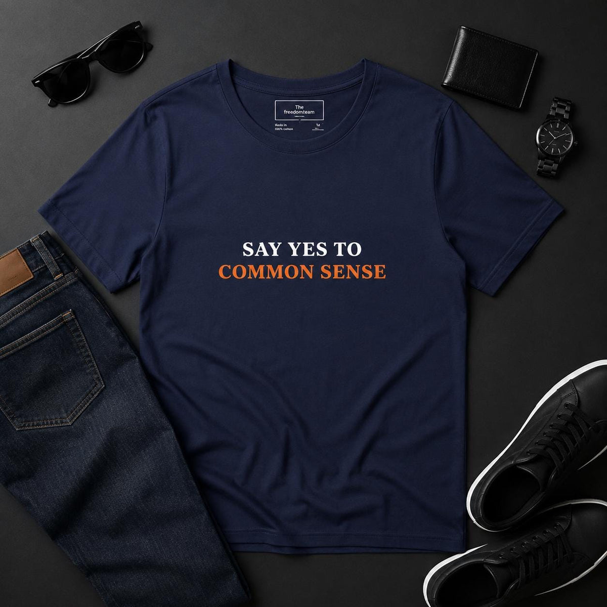 Common Sense T-Shirt, Minimalist Political Shirt, Free Thinker Tee, Patriot Shirt, Funny Gift for Dad
