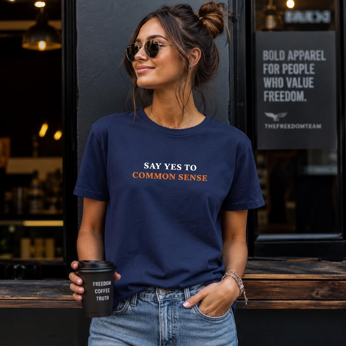 Common Sense T-Shirt, Minimalist Political Shirt, Free Thinker Tee, Patriot Shirt, Funny Gift for Dad