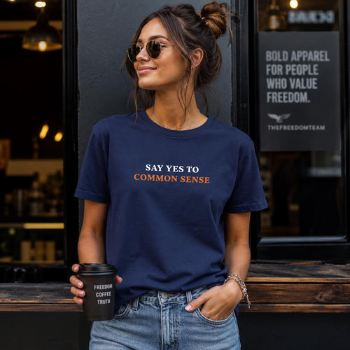 Common Sense T-Shirt, Minimalist Political Shirt, Free Thinker Tee, Patriot Shirt, Funny Gift for Dad