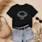 Patriotic Crop Top, 4th of July Crop Top, American Eagle Womens Tee, USA Shirt for Women, Memorial Day Outfit
