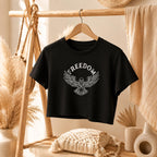 Patriotic Crop Top, 4th of July Crop Top, American Eagle Womens Tee, USA Shirt for Women, Memorial Day Outfit