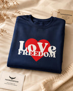 Patriot Sweatshirt, Love Freedom Crewneck, Patriotic Pullover Sweater, Libertarian Gift, Cozy Winter Sweatshirt for Him