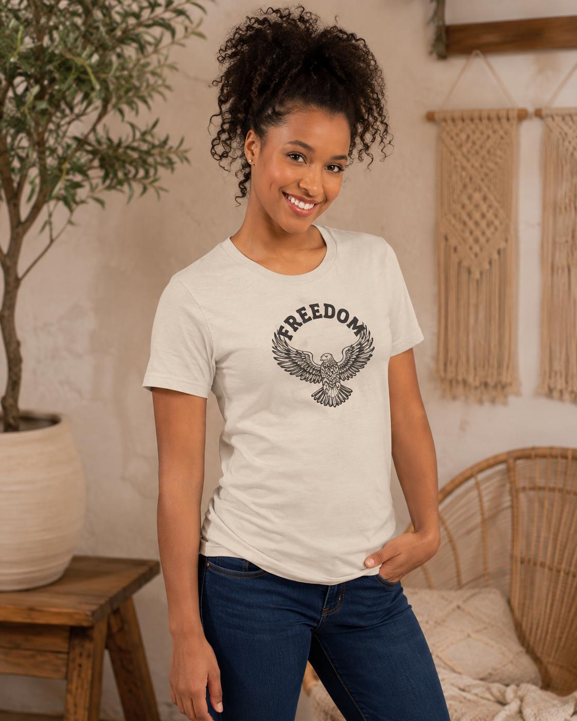 Freedom Eagle Shirt, American Eagle T Shirt, 4th of July Shirt, Patriotic Graphic Tee, Veterans Day Shirt, USA Gift