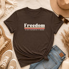 Retro Freedom Shirt, Vintage Graphic Tee, Freedom Is My Favorite F Word T Shirt, 70s Style Shirt, Funny Retro Tee