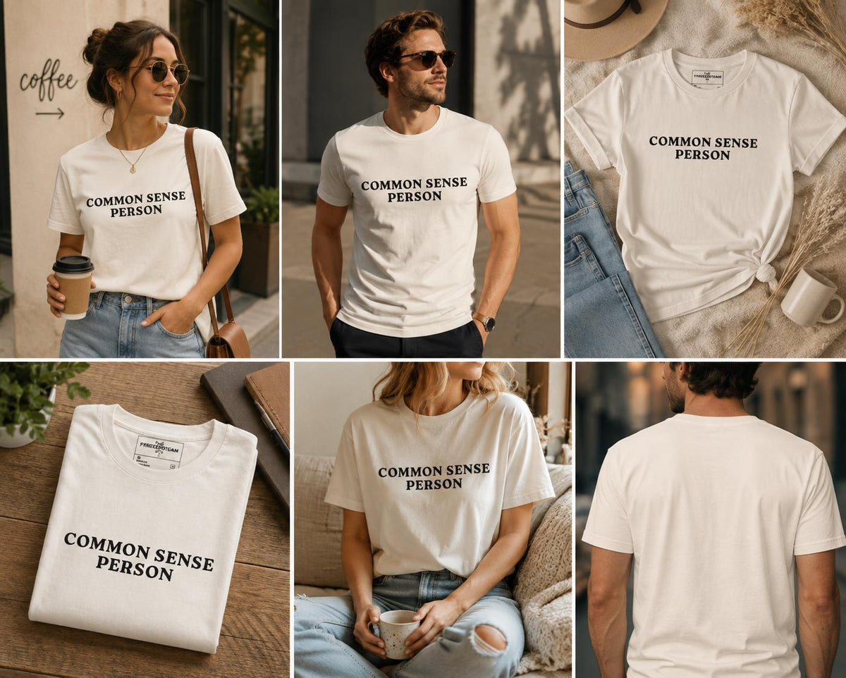 Common Sense Person T Shirt, Funny Political Statement Tee, Unisex Soft Cotton Shirt, Gift for Free Thinkers, Freedom Tee, Gift for Dad