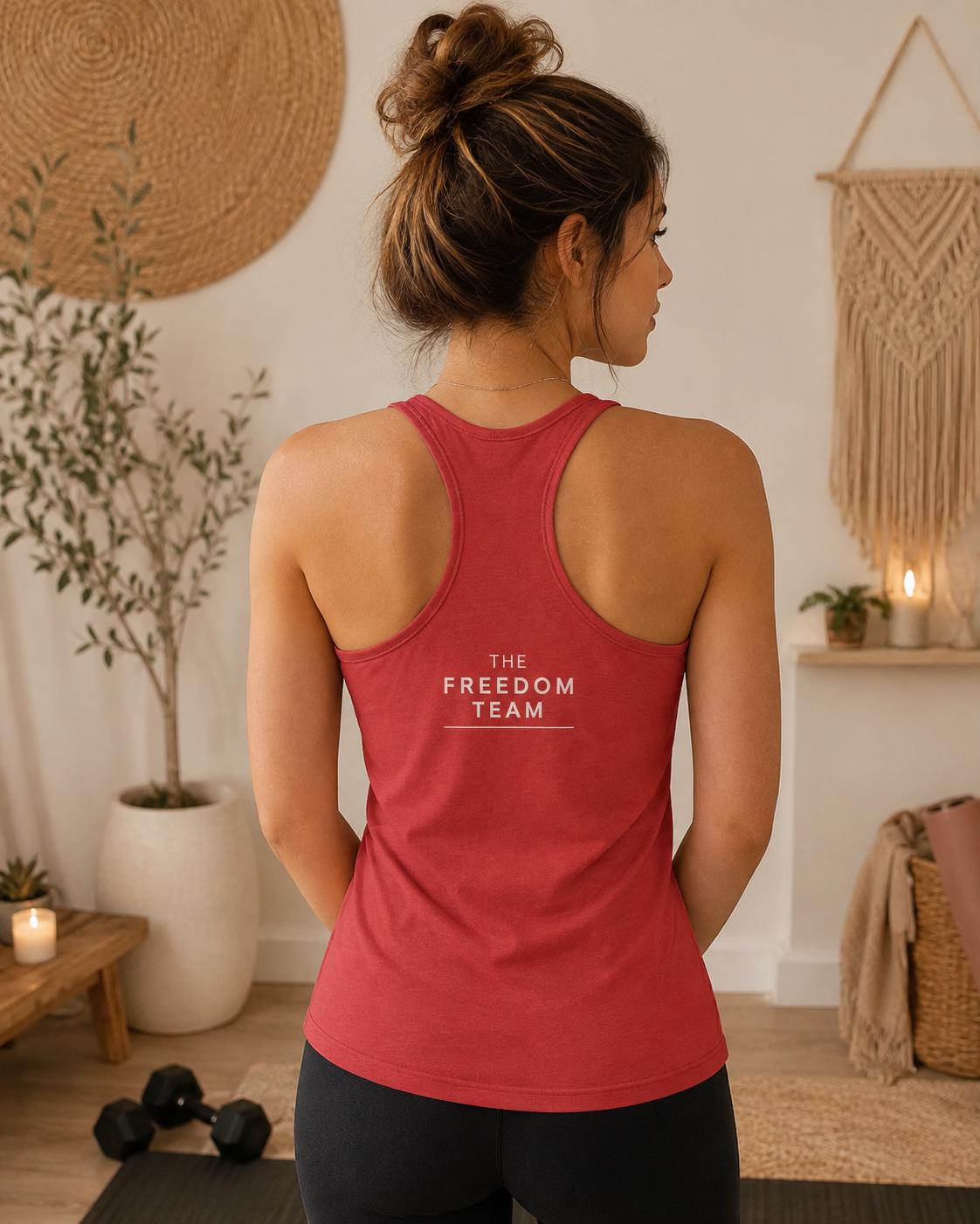 Womens Racerback Tank Top, Vintage Wash Workout Tank, Patriotic Gym Shirt, Festival Tank, Yoga Tank Top for Her