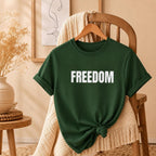 Classic Freedom Shirt, Minimalist Graphic Tee, Bold Typography T Shirt, Liberty Tee, Simple Freedom Gift