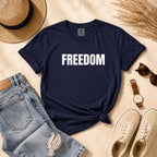 Classic Freedom Shirt, Minimalist Graphic Tee, Bold Typography T Shirt, Liberty Tee, Simple Freedom Gift
