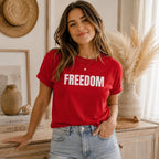Classic Freedom Shirt, Minimalist Graphic Tee, Bold Typography T Shirt, Liberty Tee, Simple Freedom Gift