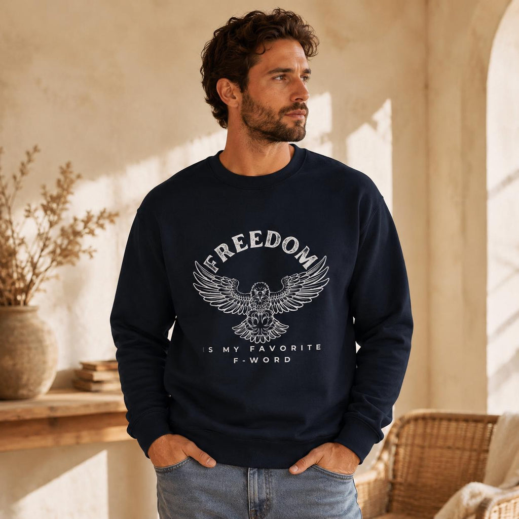 Eagle Sweatshirt, American Eagle Crewneck, Patriotic Streetwear Pullover, Freedom Sweater, Gift for Him