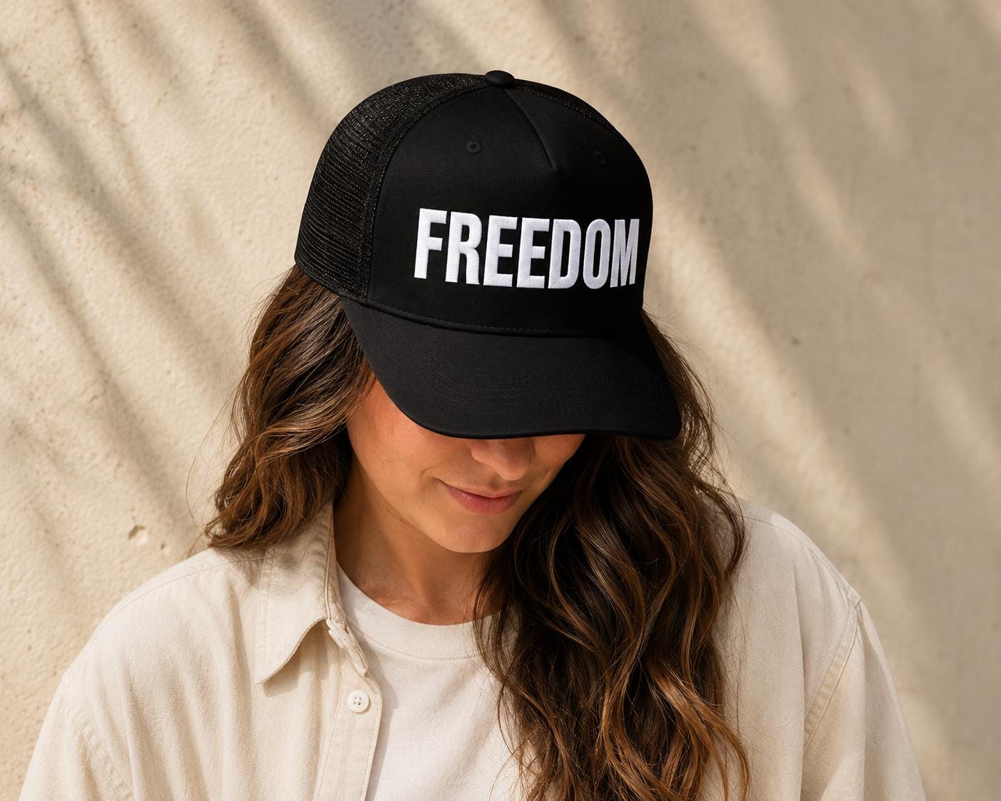 Freedom Trucker Hat, Snapback Cap for Men, Mesh Back Baseball Cap, Liberty Hat, Patriotic Gift for Him