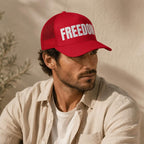 Freedom Trucker Hat, Snapback Cap for Men, Mesh Back Baseball Cap, Liberty Hat, Patriotic Gift for Him