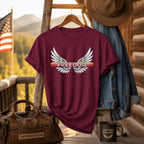Freedom Wings T Shirt, Winged Liberty Graphic Tee, Unisex Cotton Shirt, Patriotic Gift, Freedom Shirt, Patriotic T-Shirt