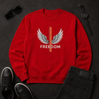 Freedom Crewneck Sweatshirt, Organic Cotton Pullover, Eco Friendly Sweatshirt, Patriotic Sweater, Liberty Lover Gift