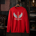 Freedom Crewneck Sweatshirt, Organic Cotton Pullover, Eco Friendly Sweatshirt, Patriotic Sweater, Liberty Lover Gift