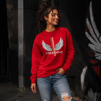 Freedom Crewneck Sweatshirt, Organic Cotton Pullover, Eco Friendly Sweatshirt, Patriotic Sweater, Liberty Lover Gift