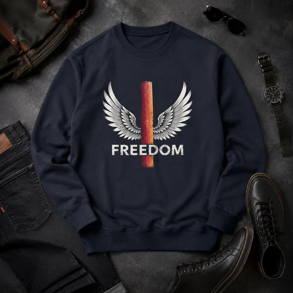 Freedom Crewneck Sweatshirt, Organic Cotton Pullover, Eco Friendly Sweatshirt, Patriotic Sweater, Liberty Lover Gift