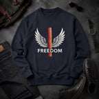 Freedom Crewneck Sweatshirt, Organic Cotton Pullover, Eco Friendly Sweatshirt, Patriotic Sweater, Liberty Lover Gift