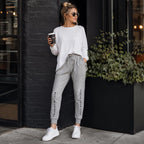 Freedom Team Sweatpants, Unisex Fleece Joggers with Pockets, Cuffed Leg Cotton Blend Lounge Pants, Patriotic Loungewear Gift