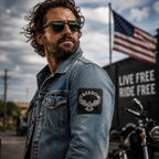 Freedom Eagle Patch, Embroidered Iron On Patch for Denim Jackets, Biker and Military Style Badge, 3 Inch Sew On Patch