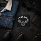 Freedom Eagle Patch, Embroidered Iron On Patch for Denim Jackets, Biker and Military Style Badge, 3 Inch Sew On Patch