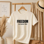Freedom Crop Top, Funny Womens Cropped Tee, Graphic Crop Top, Festival Crop Top, Summer Top for Her