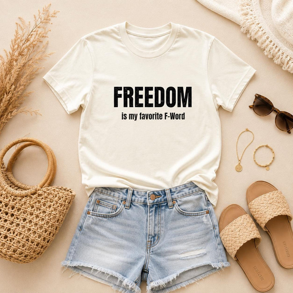 Freedom Crop Top, Funny Womens Cropped Tee, Graphic Crop Top, Festival Crop Top, Summer Top for Her