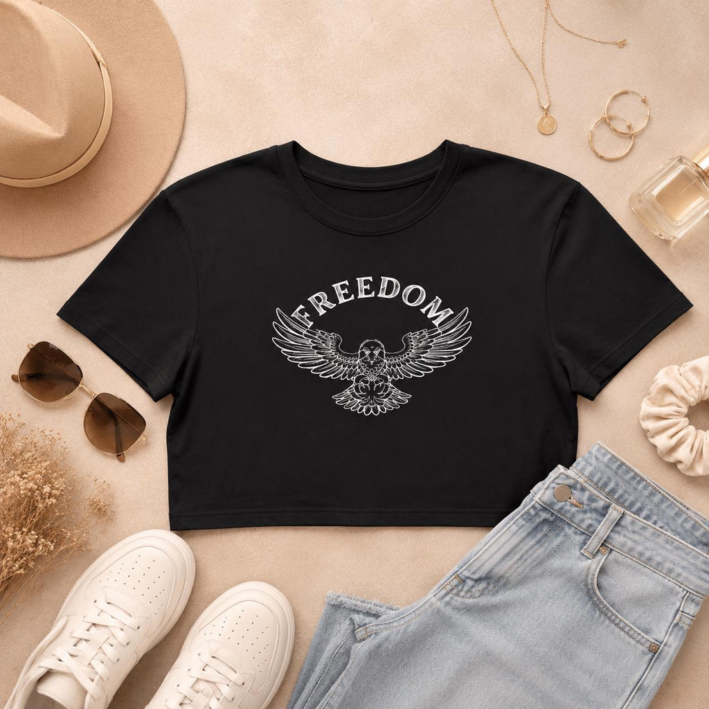 Patriotic Crop Top, 4th of July Crop Top, American Eagle Womens Tee, USA Shirt for Women, Memorial Day Outfit