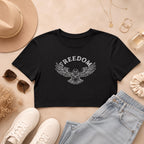 Patriotic Crop Top, 4th of July Crop Top, American Eagle Womens Tee, USA Shirt for Women, Memorial Day Outfit