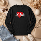 Patriot Sweatshirt, Love Freedom Crewneck, Patriotic Pullover Sweater, Libertarian Gift, Cozy Winter Sweatshirt for Him