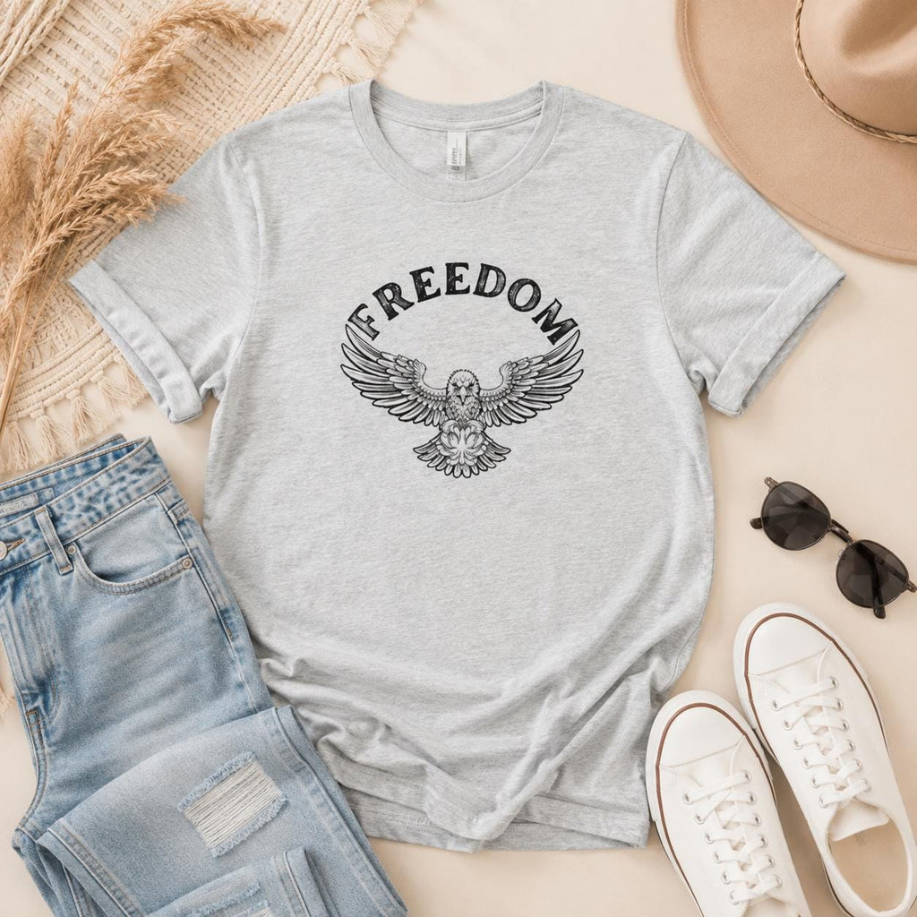 Freedom Eagle Shirt, American Eagle T Shirt, 4th of July Shirt, Patriotic Graphic Tee, Veterans Day Shirt, USA Gift