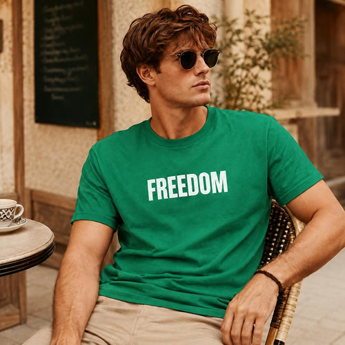 Classic Freedom Shirt, Minimalist Graphic Tee, Bold Typography T Shirt, Liberty Tee, Simple Freedom Gift