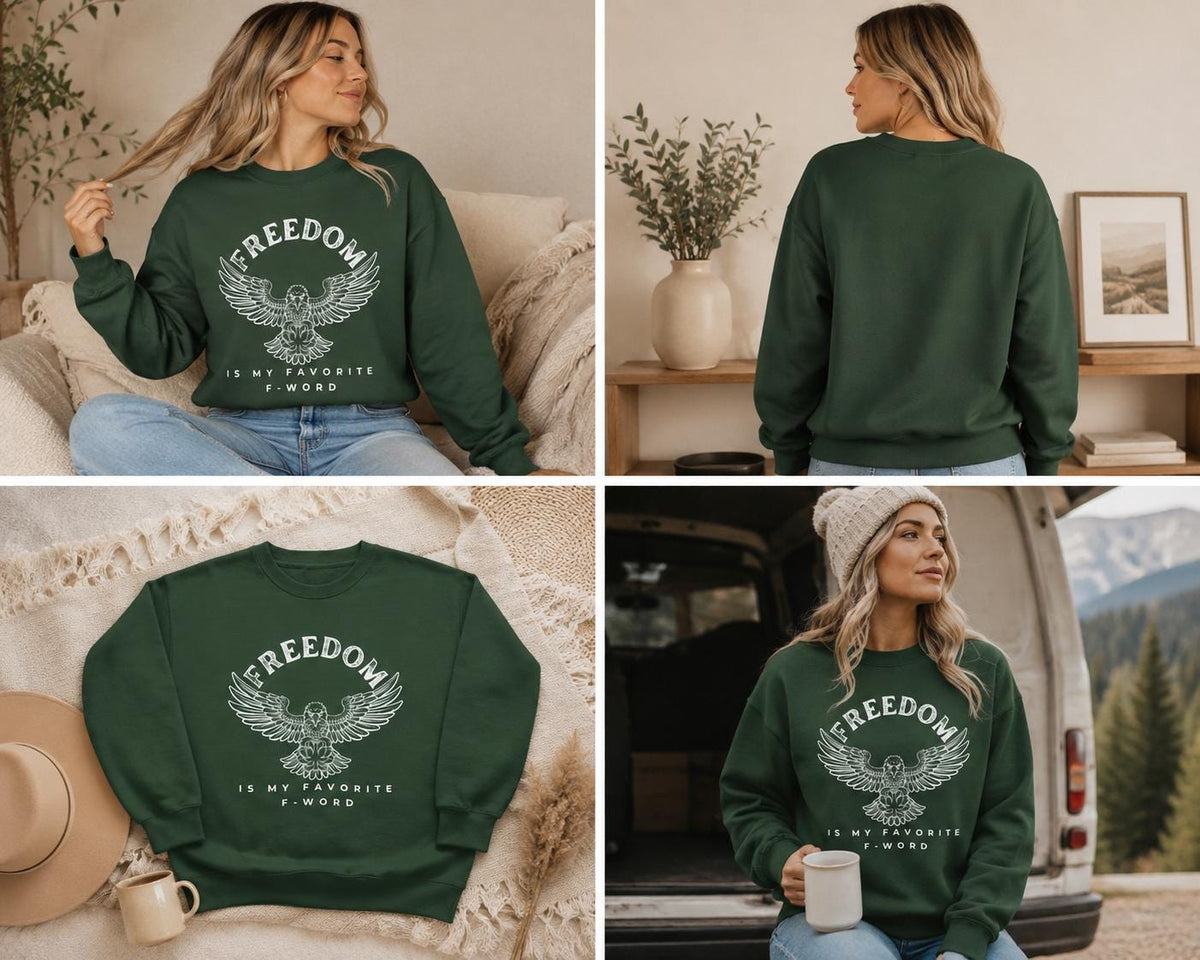 Eagle Sweatshirt, American Eagle Crewneck, Patriotic Streetwear Pullover, Freedom Sweater, Gift for Him