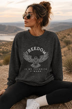 Eagle Sweatshirt, American Eagle Crewneck, Patriotic Streetwear Pullover, Freedom Sweater, Gift for Him