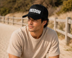 Freedom Trucker Hat, Snapback Cap for Men, Mesh Back Baseball Cap, Liberty Hat, Patriotic Gift for Him