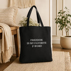 Patriotic Tote Bag, USA Canvas Tote, Freedom Grocery Bag, Organic Cotton Shopping Bag, Reusable Tote Gift
